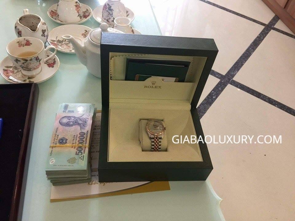 Lời cám ơn tới khách hàng - Anh Linh mua đồng hồ Rolex 116231 mặt số xà cừ
