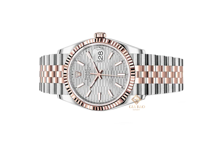 Rolex Datejust 36 126231 Mặt Số Bạc Vân Gấp Nếp Cọc Số Dạ Quang