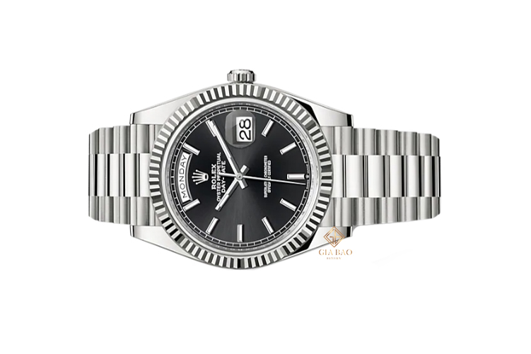 Đồng Hồ Rolex Day-Date 40 228239 Mặt Số Đen Cọc Số Dạ Quang