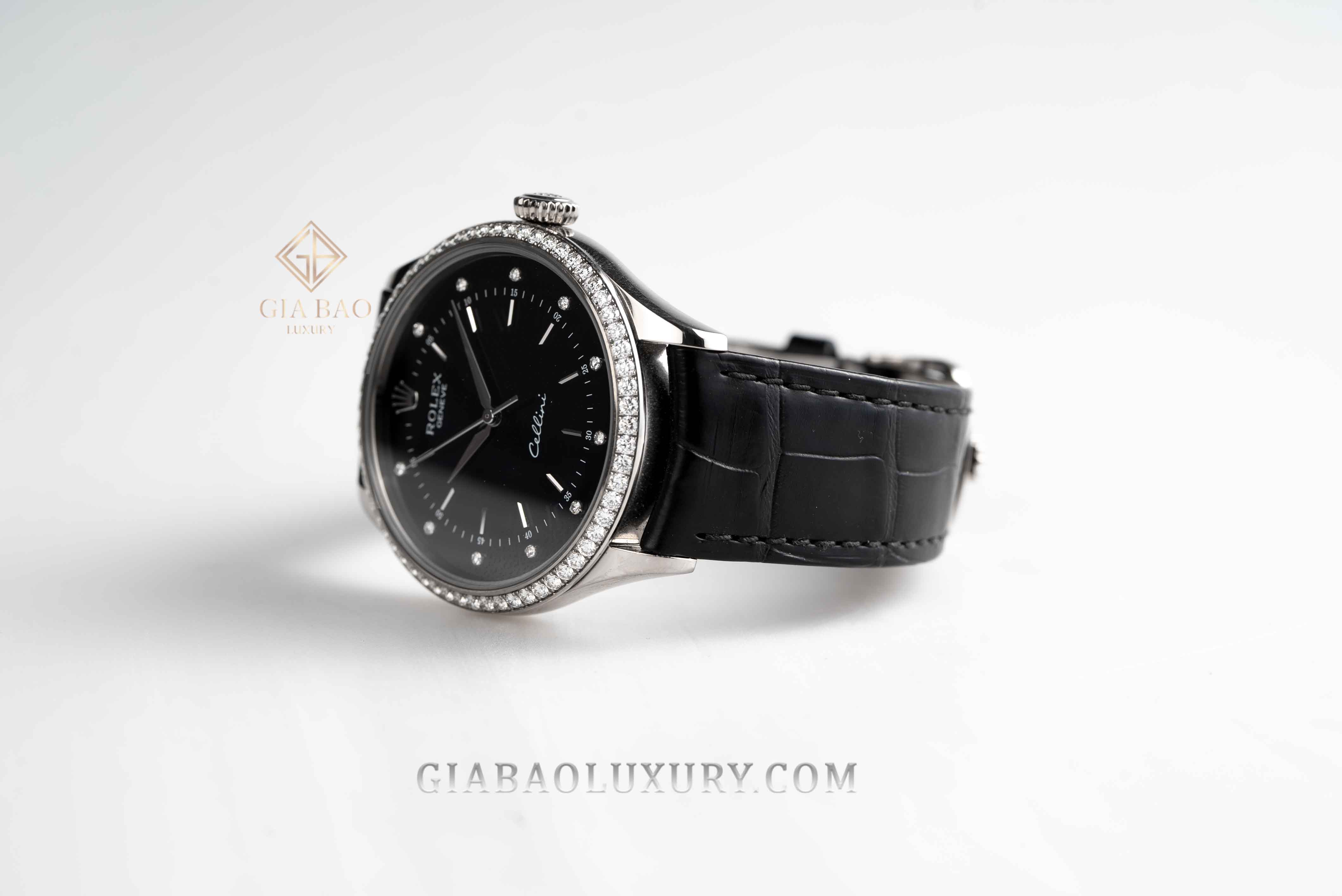Rolex Cellini Time 50709RBR-0008 Mặt Số Đen