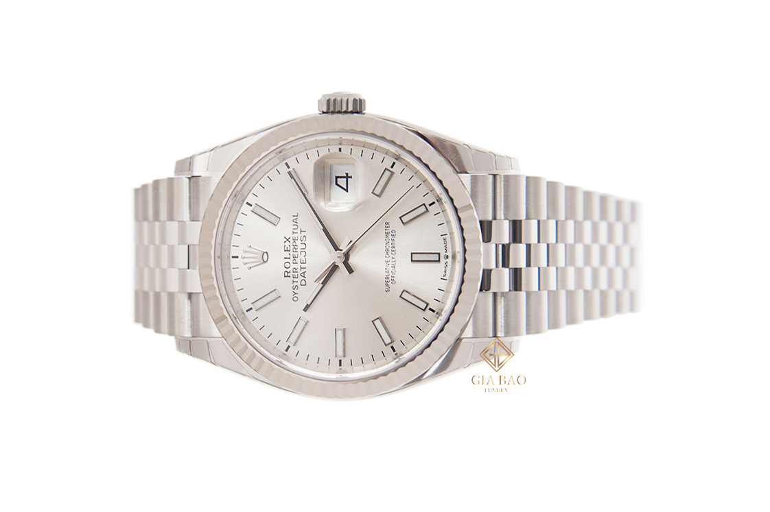 Đồng Hồ Rolex Datejust 36 126234 Mặt Số Bạc Cọc Số Dạ Quang (Like new)