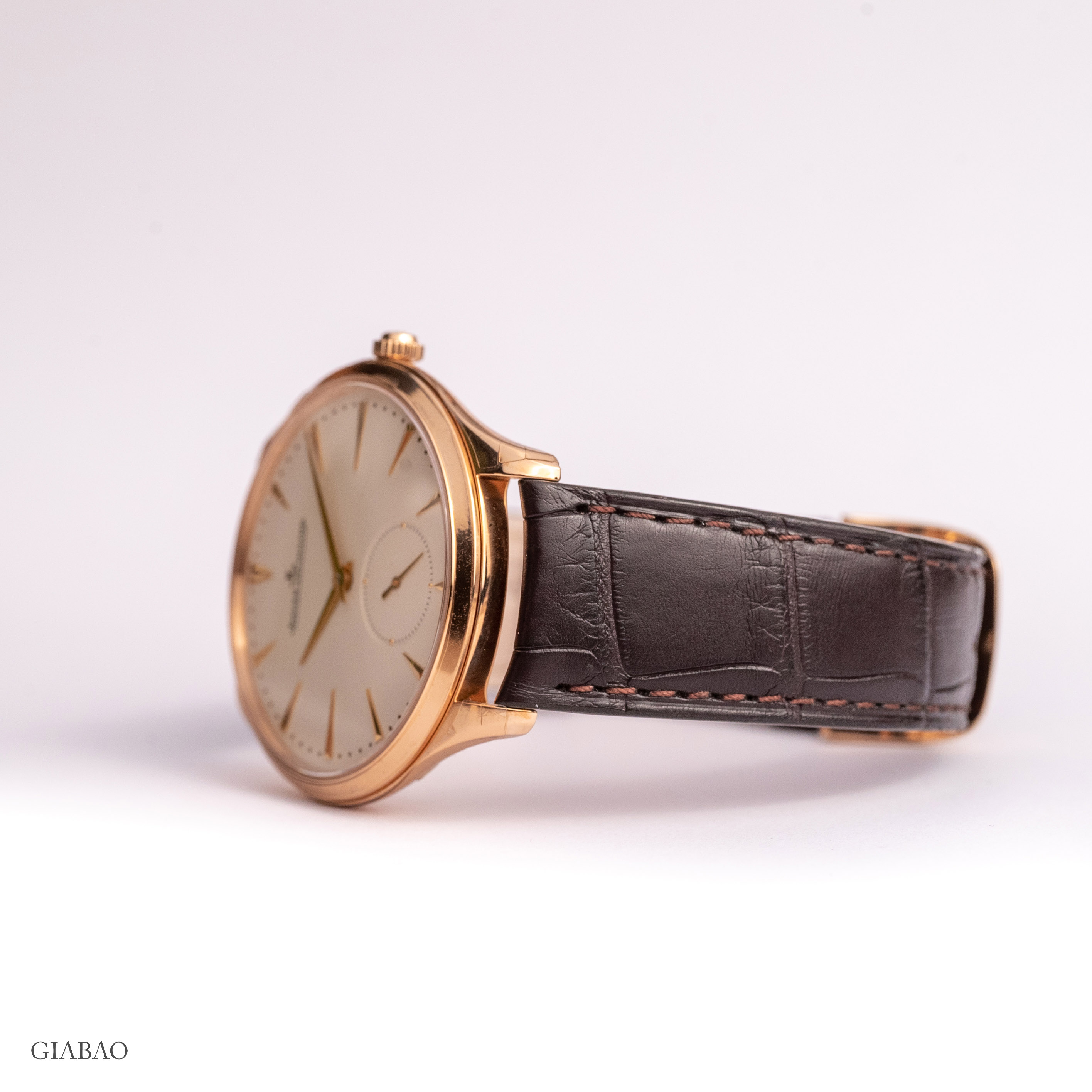 Đồng hồ đeo tay nam, Jaeger-Lecoultre Master Ultra Thin Q1272510 (dây da tổng hợp, 3 kim, máy chạy cơ, hàng kèm hộp, giấy hướng dẫn, thẻ bảo hành) S/N 3121006. hàng mới 100%
