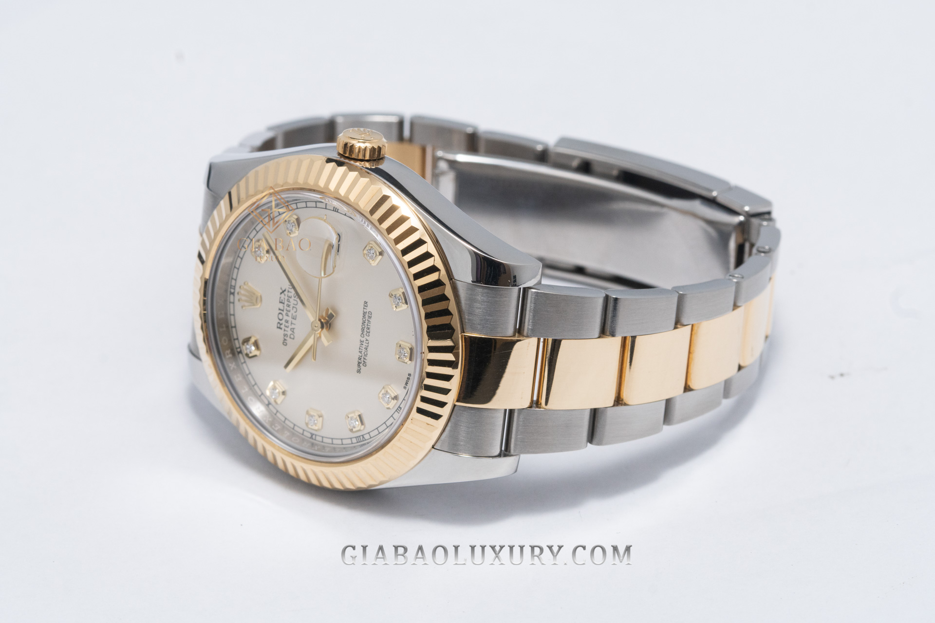 Đồng Hồ Rolex Datejust II 116333 Mặt Số Ivory Cọc Số Kim Cương Dây Đeo Oyster