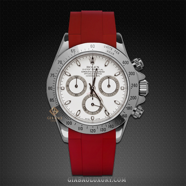 Dây Rubber B Classic Series cho Rolex Daytona phiên bản dây kim loại Oyster vỏ Steel, Yellow Gold và Two-Tone