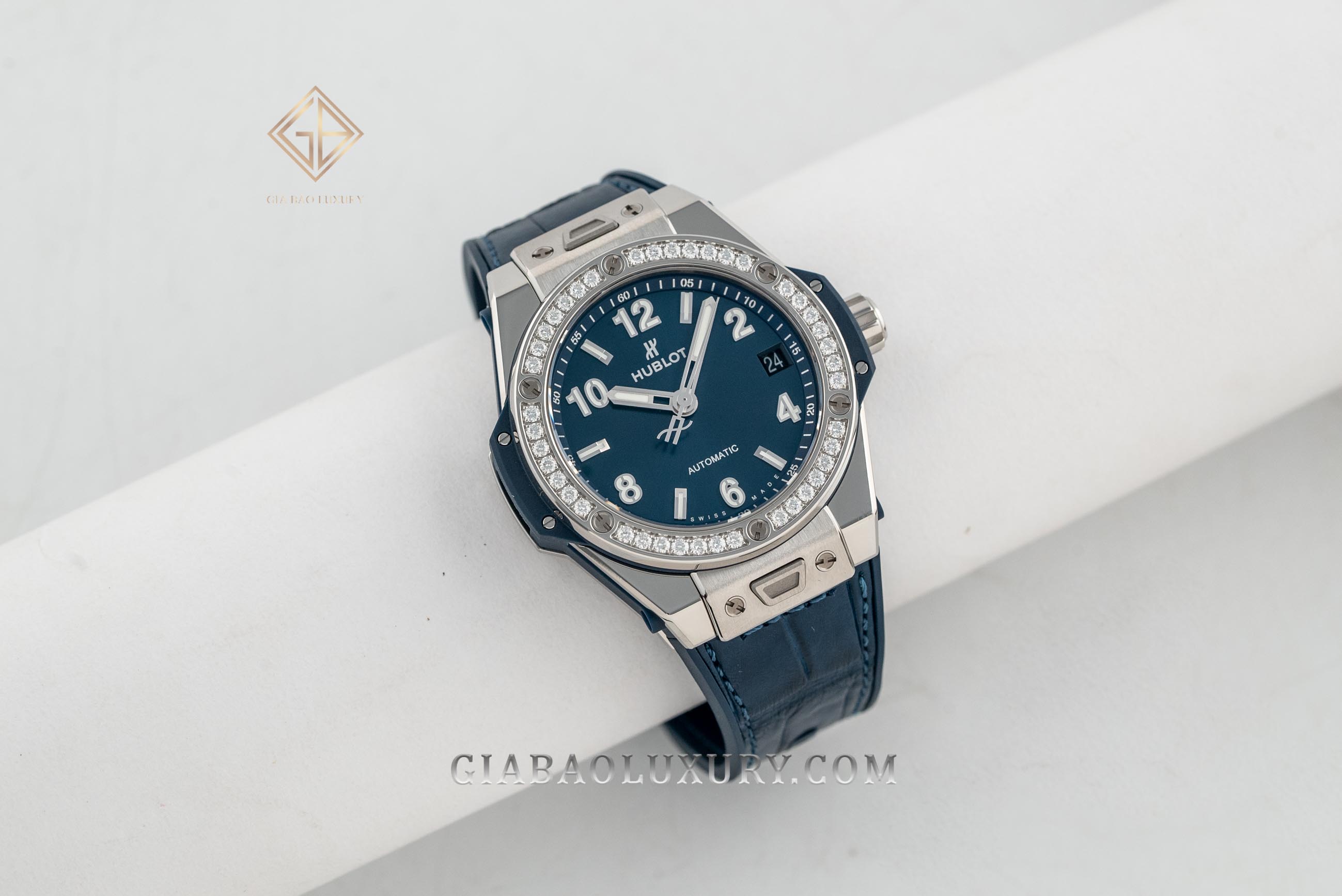 Đồng Hồ Hublot Big Bang One Click Steel Blue Diamonds 39mm 465.SX.7170.LR.1204