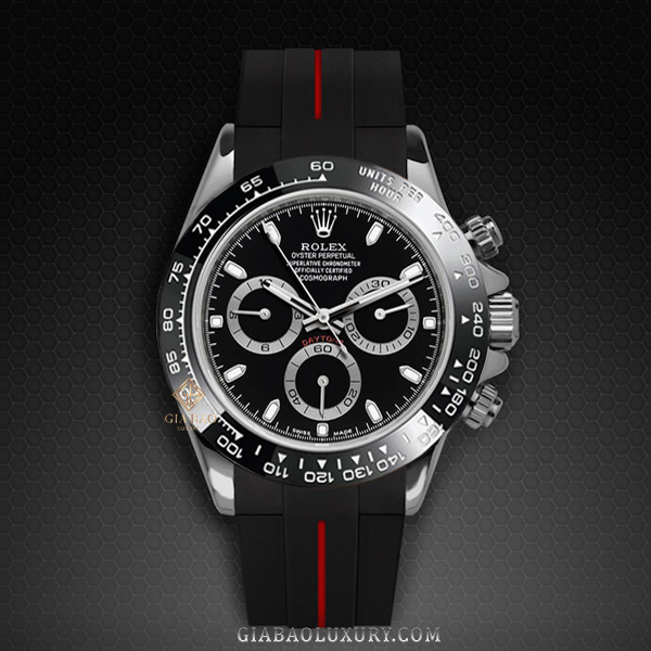 Dây Rubber B Classic Series VulChromatic® cho Rolex Daytona phiên bản dây kim loại Oyster vành Ceramic