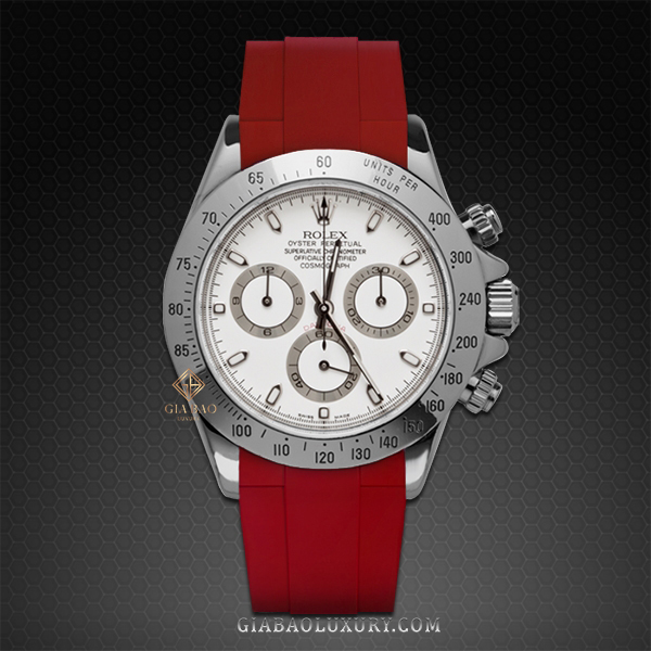 Dây Rubber B Tang Buckle Series cho Rolex Daytona phiên bản dây kim loại Oyster vỏ Steel, Yellow Gold và Two-Tone