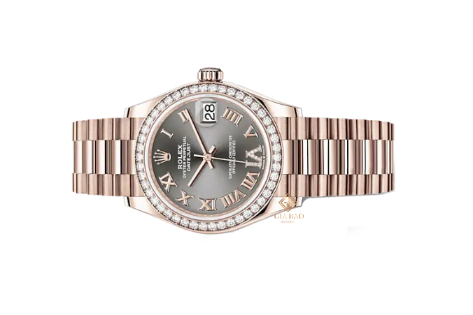 Đồng Hồ Rolex Lady-Datejust 278285RBR Mặt Số Xám Cọc Số La Mã