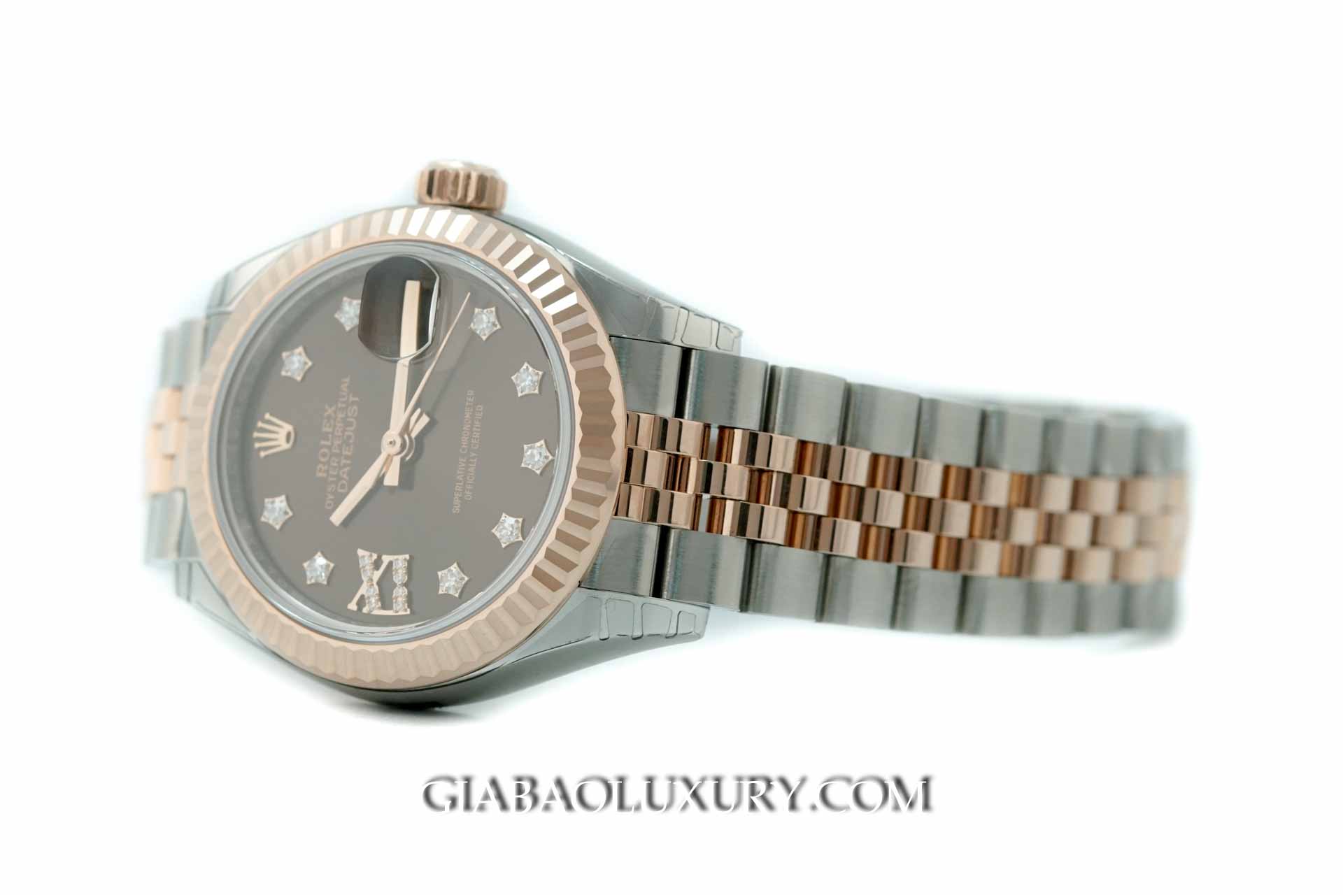 Rolex Lady-Datejust 279171 Chocolate, Diamond-set Dial