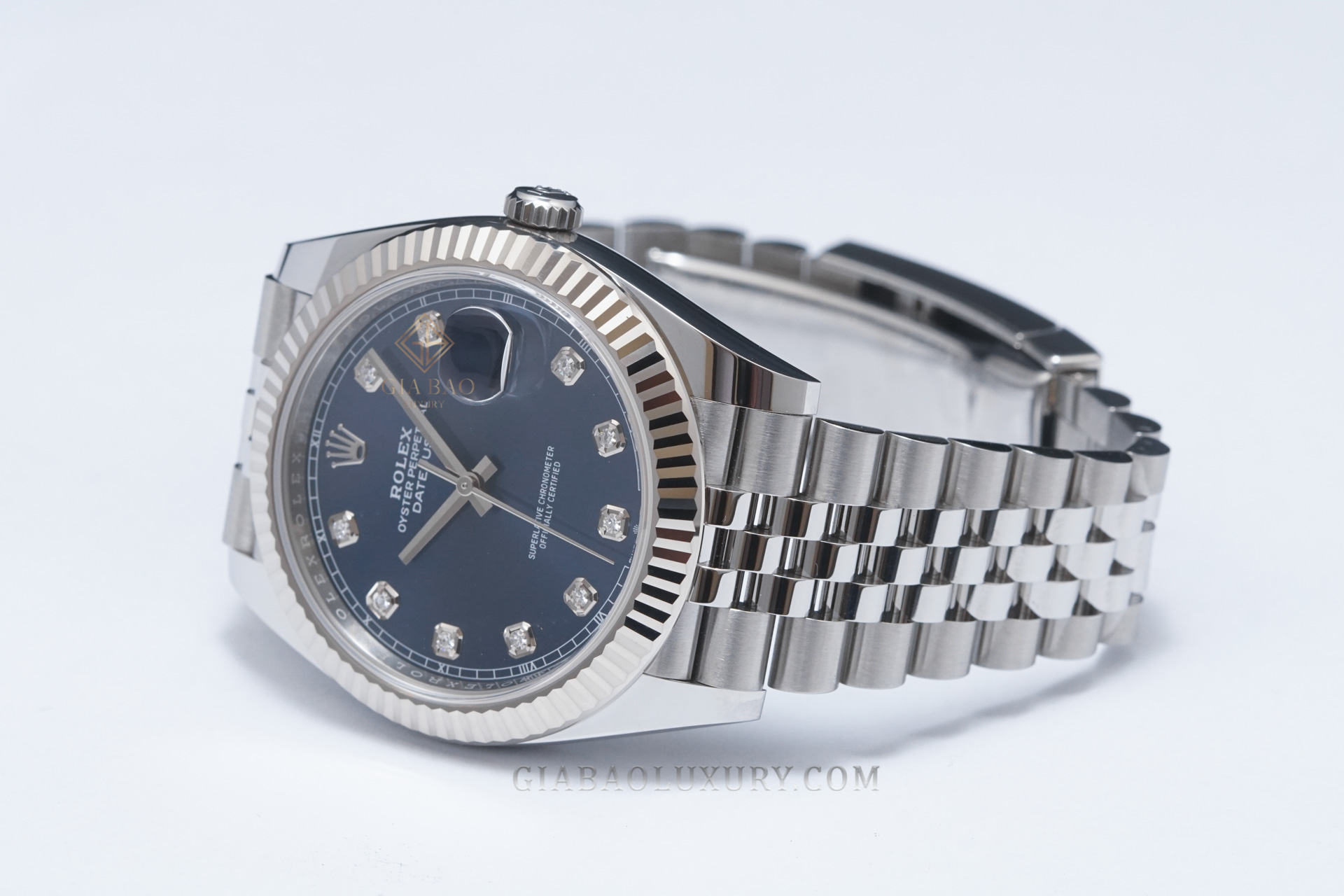 Rolex Datejust 41 126334 Mặt Số Xanh Nạm Kim Cương