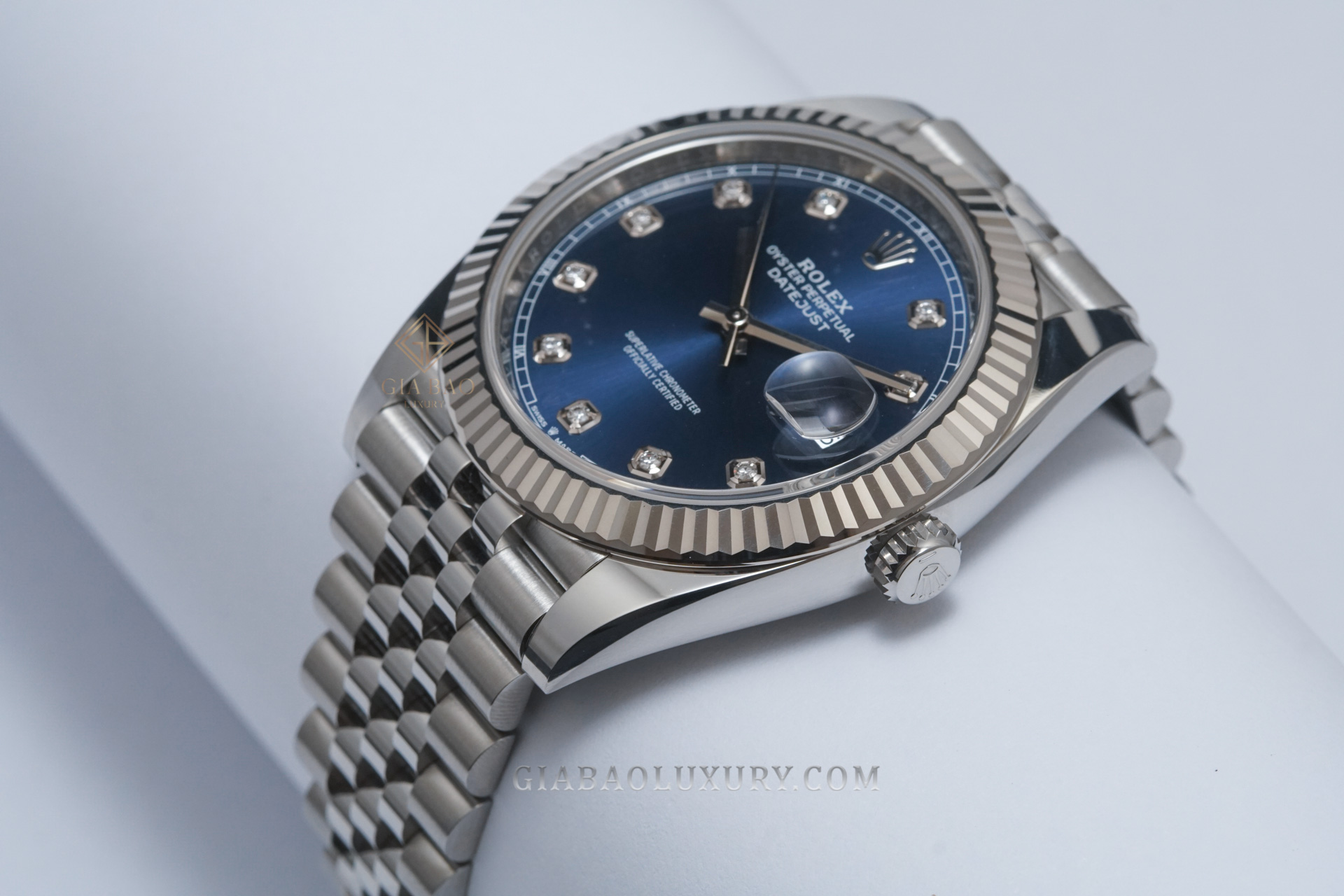 Rolex Datejust 41 126334 Mặt Số Xanh Nạm Kim Cương
