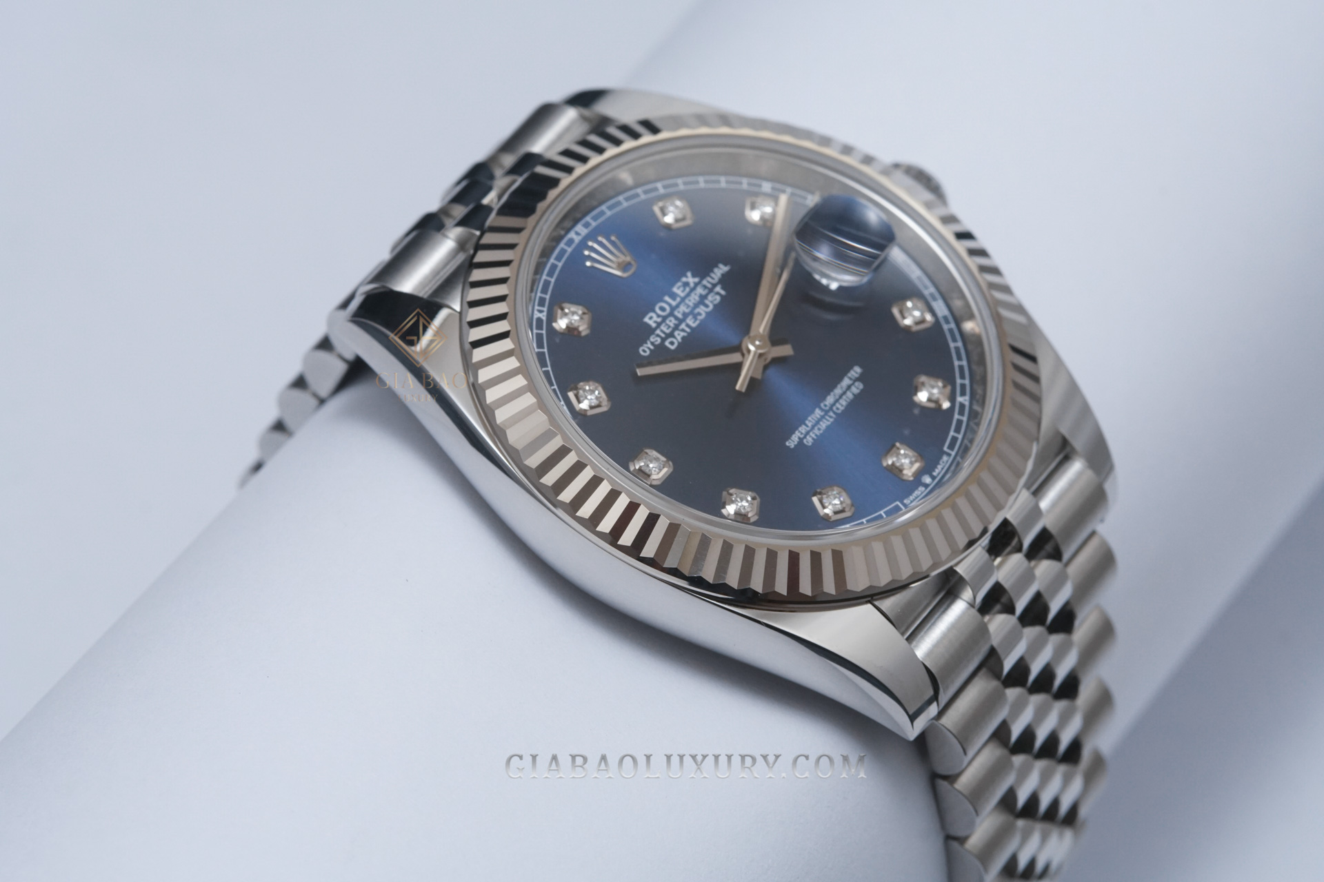 Rolex Datejust 41 126334 Mặt Số Xanh Nạm Kim Cương