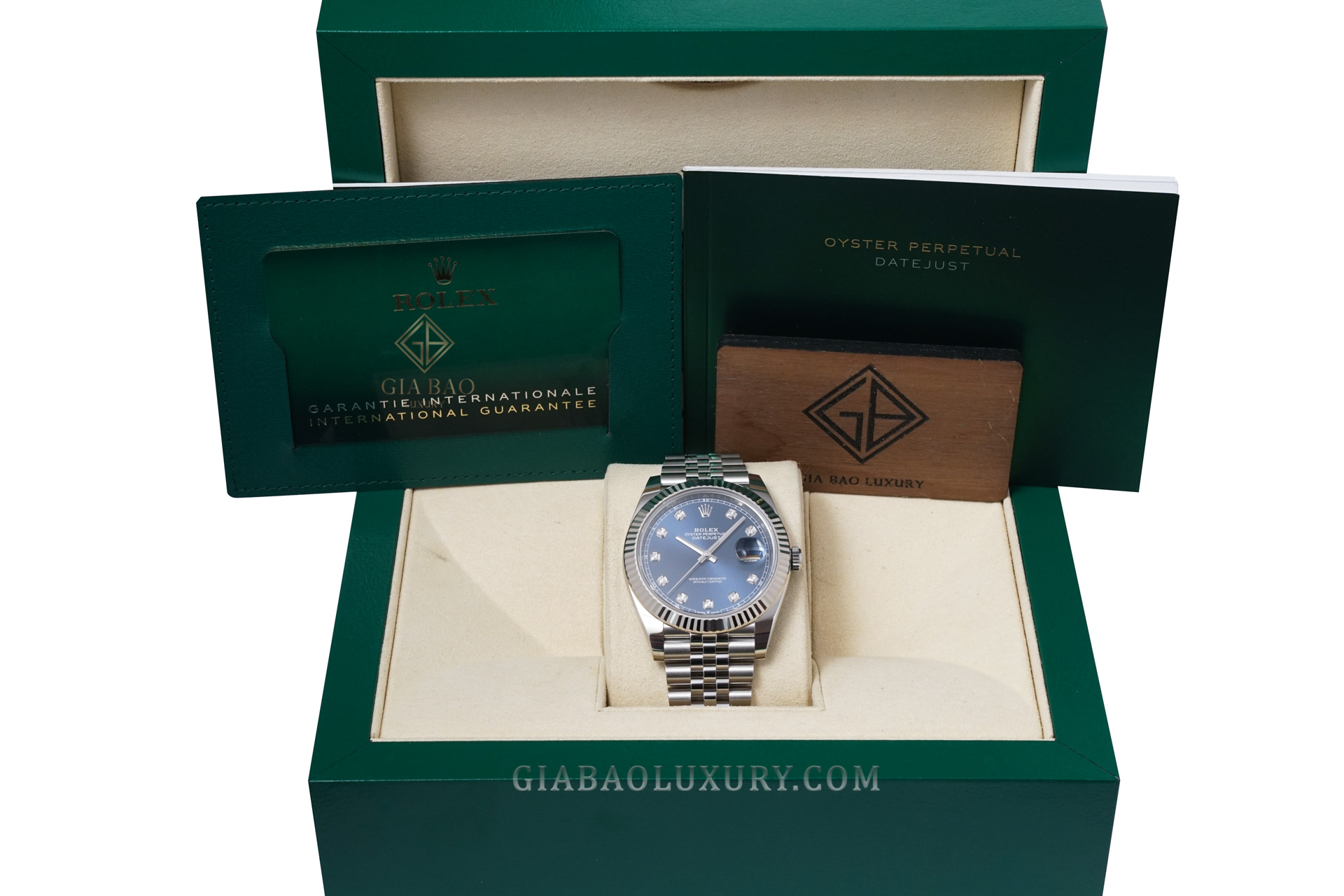 Rolex Datejust 41 126334 Mặt Số Xanh Nạm Kim Cương