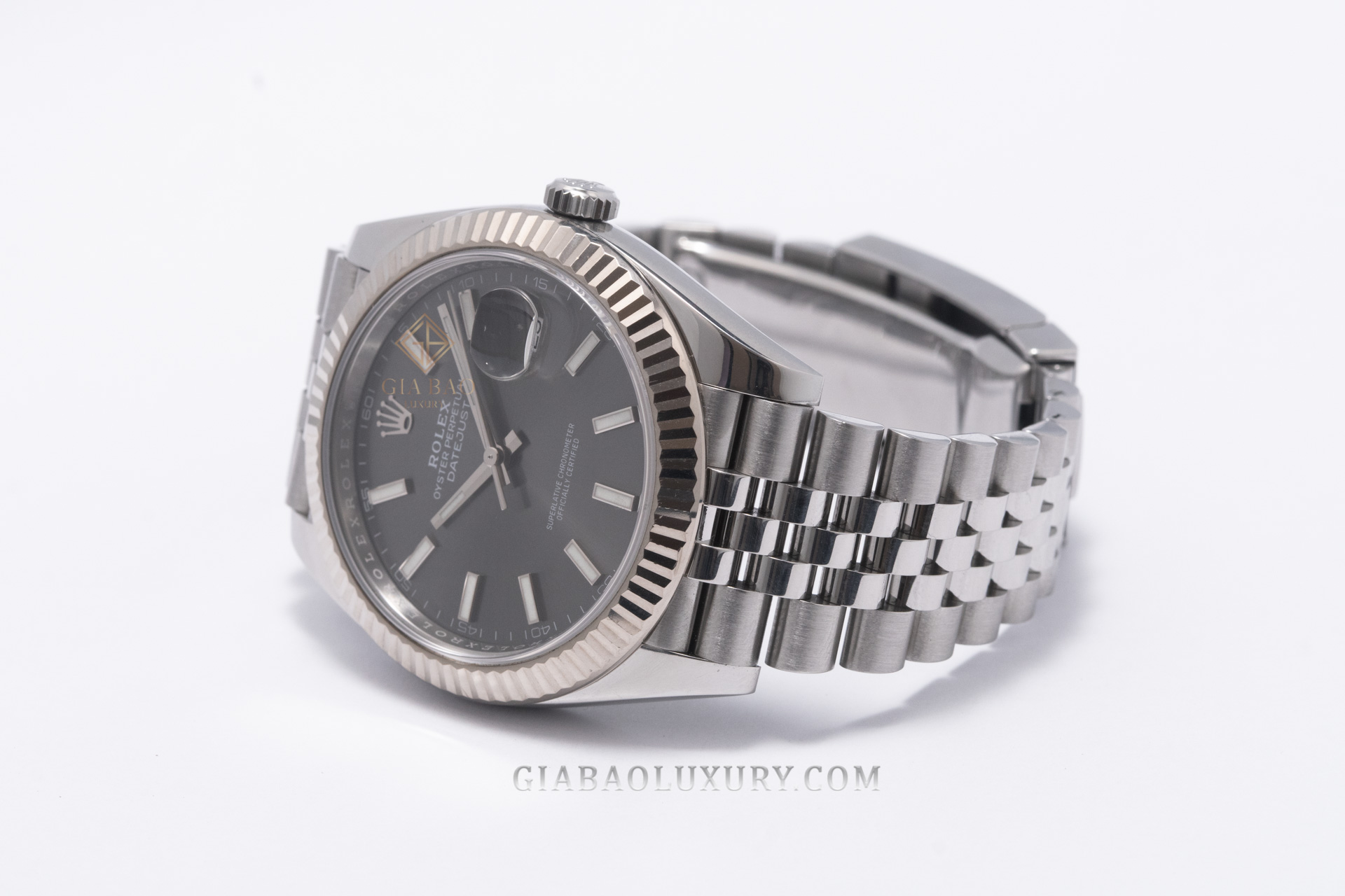 Rolex Datejust 41 126334 Mặt Số Rhodium Cọc Dạ Quang
