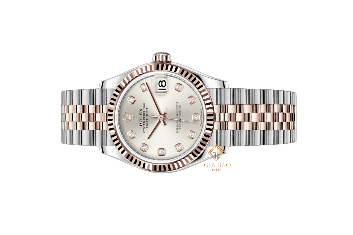 Rolex Datejust 31 278271 Mặt Số Bạc Nạm Kim Cương