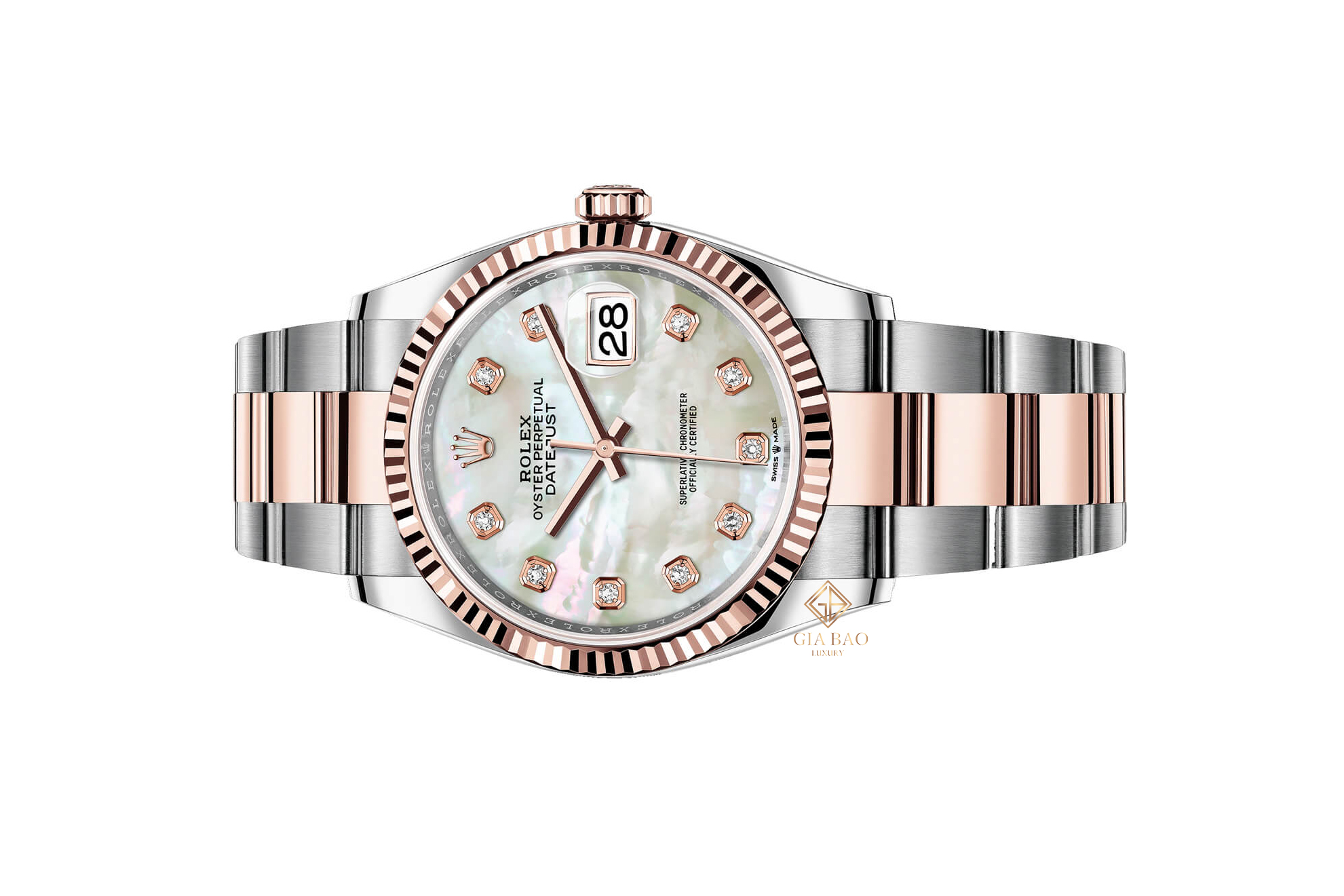 Đồng Hồ Rolex Datejust 36 126231 Mặt Số Vỏ Trai Trắng Dây Đeo Oyster