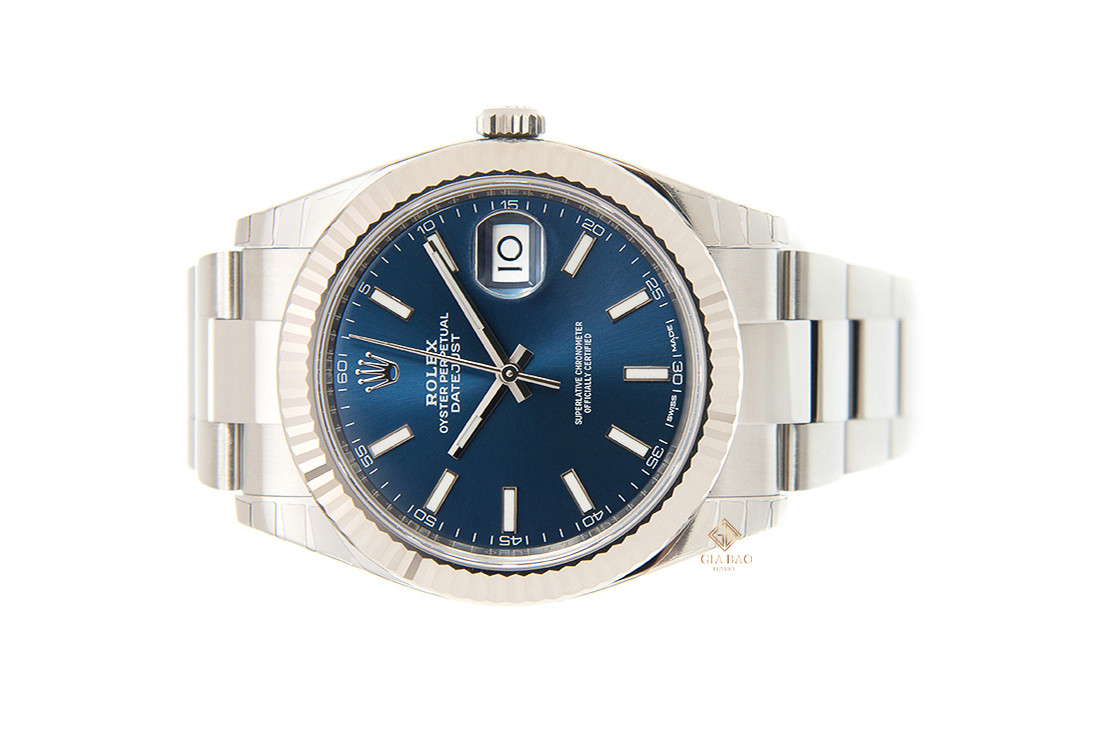 Rolex Datejust 41 126334 Mặt Số Xanh Dây Đeo Oyster