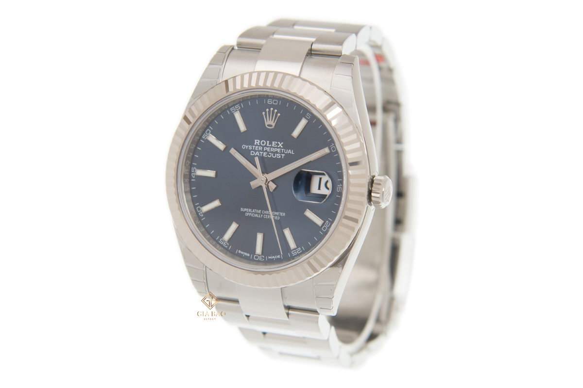 Rolex Datejust 41 126334 Mặt Số Xanh Dây Đeo Oyster