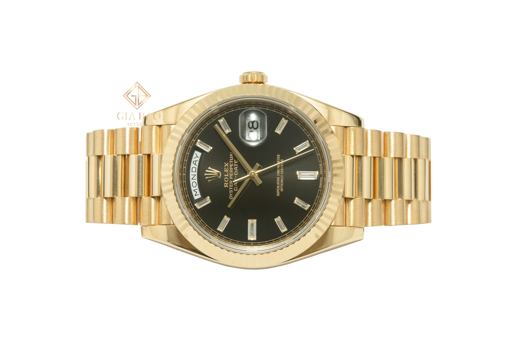 Rolex Day-Date 40 228238 Black Diamond-set Dial (Like New)
