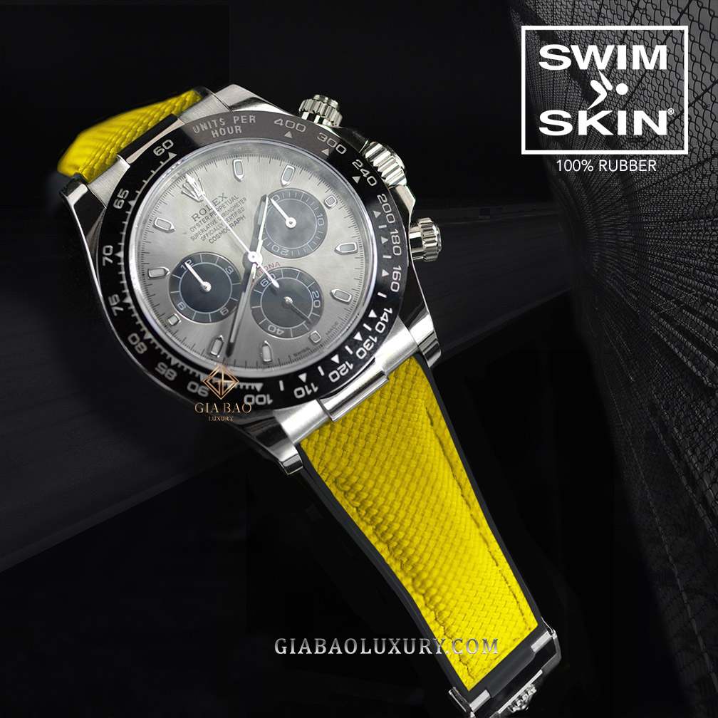 Dây Rubber B SwimSkin® Vải cho Rolex Daytona phiên bản dây cao su Oysterflex