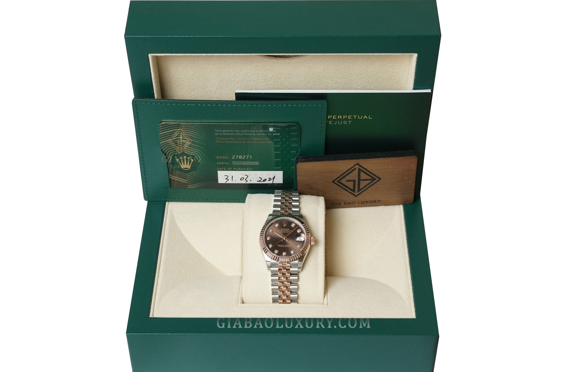 Rolex Datejust 31 278271 Diamond-set Chocolate Dial