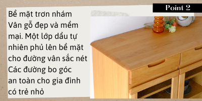 Tủ bếp Eric Japan 1812- Gỗ Alder