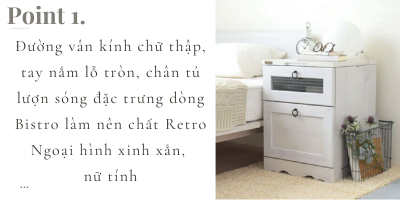 Tủ đầu giường Bistro Japan 5040DNT