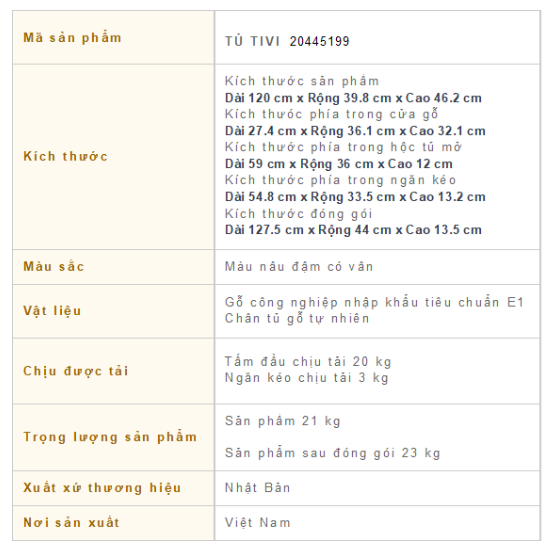 Tủ tivi Powry Japan 46120L