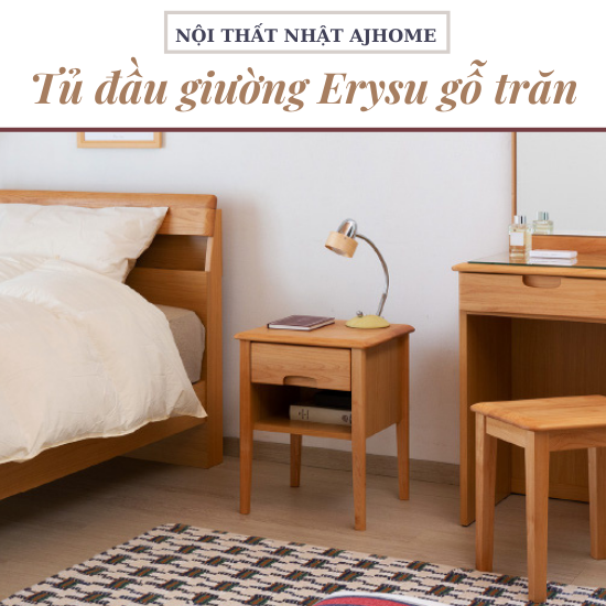 Tủ đầu giường Eris Japan SIDE40 Gỗ Adler