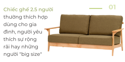 Ghế sofa 2,5 người Eris Japan 25P