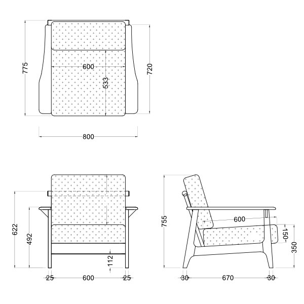 Ghế sofa 1 người Eris Japan 7580