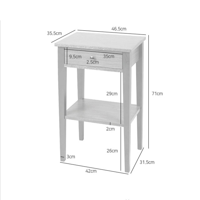 Tủ đầu giường Tosar Japan 7046