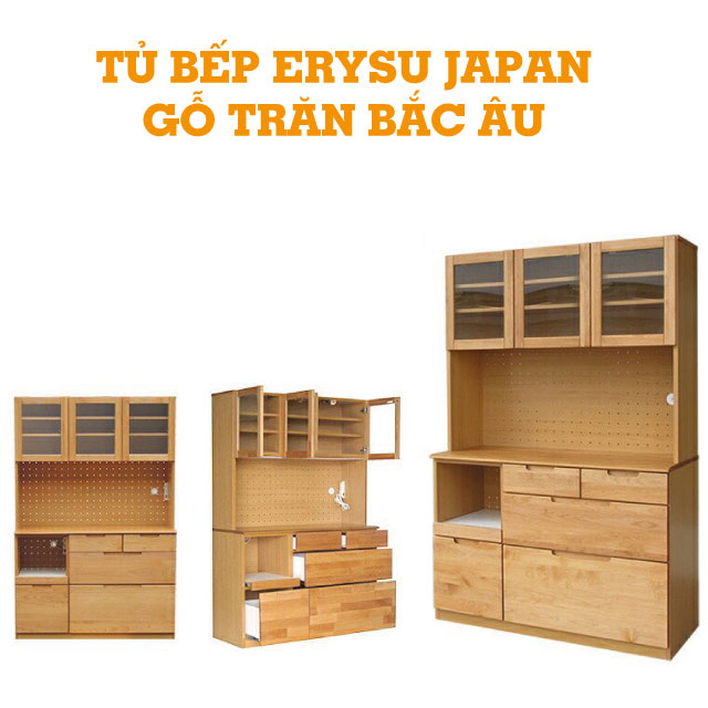Tủ bếp Eric Japan 1812- Gỗ Alder