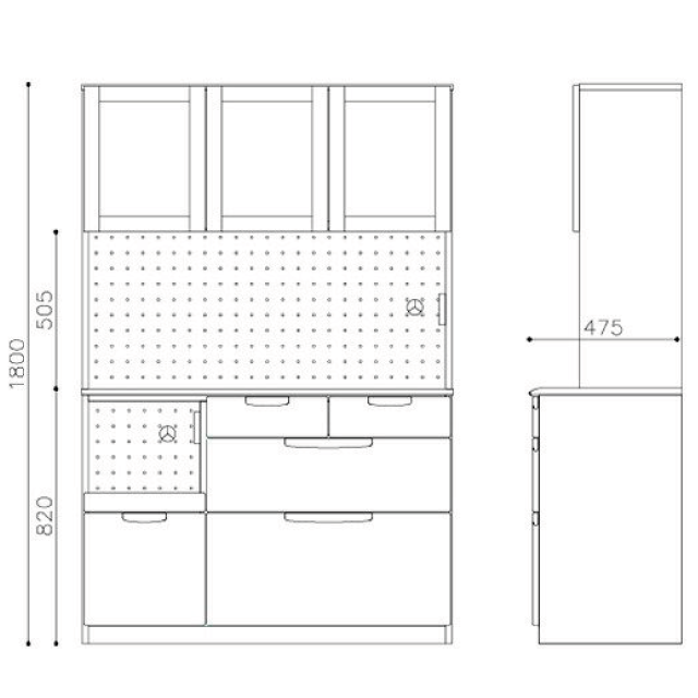 Tủ bếp Eric Japan 1812- Gỗ Alder