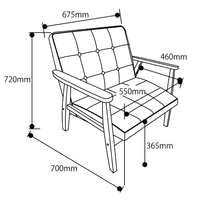 Ghế sofa Sereno Japan 1 người CS60