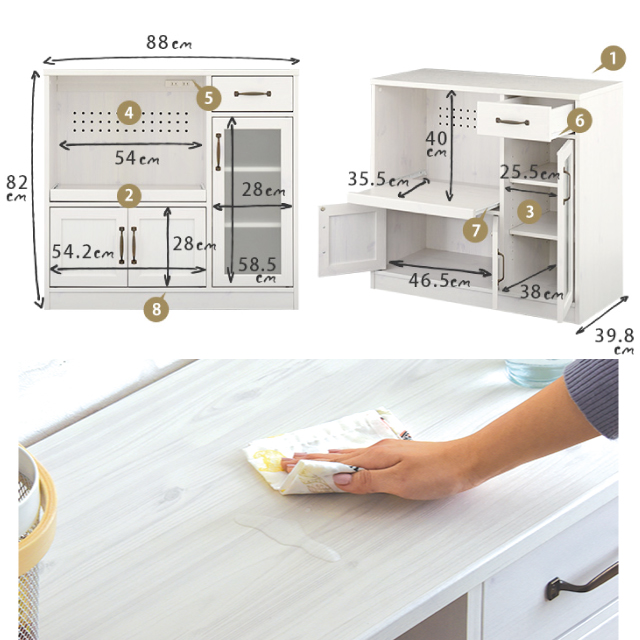 Tủ bếp Luffly Japan 8090L