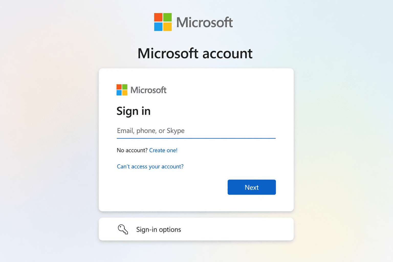 Giao diện Office Account.