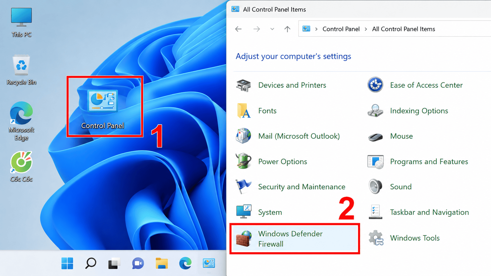 Windows Defender Firewall.