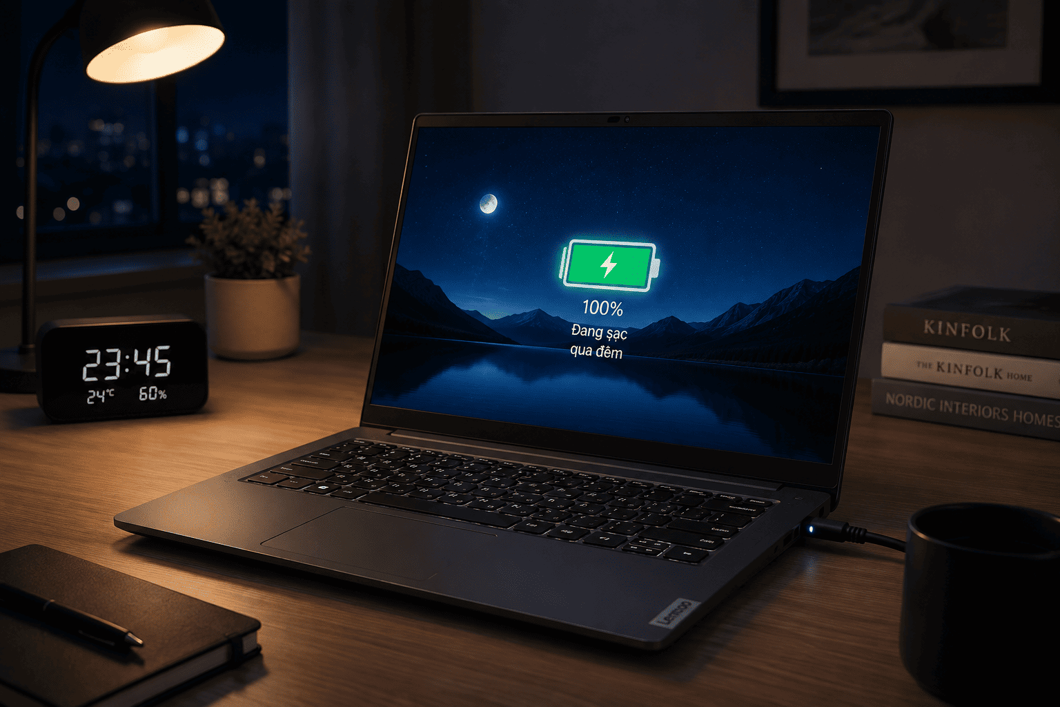 Cách sạc pin laptop đúng cách.