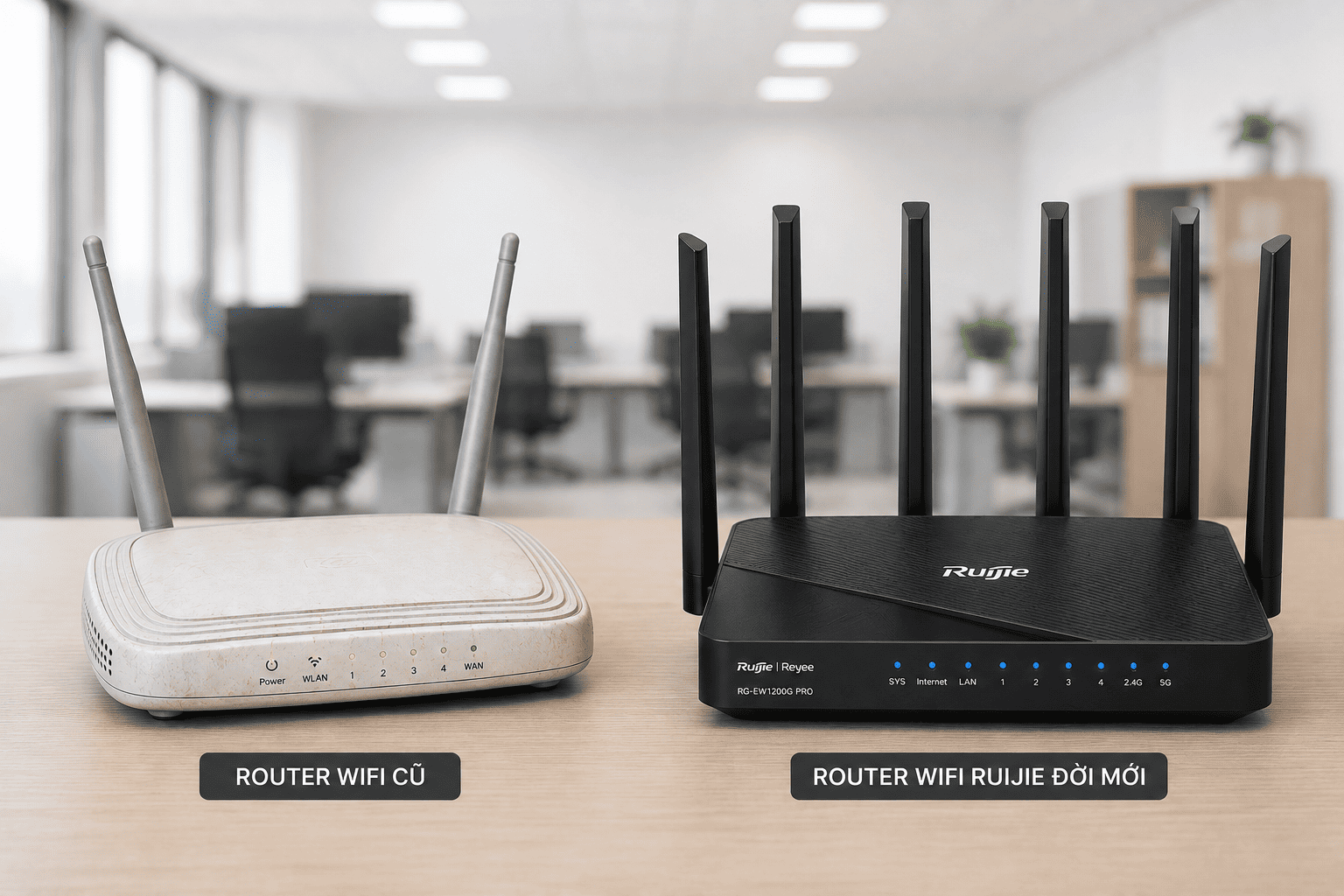 Khắc phục WiFi yếu cho văn phòng.