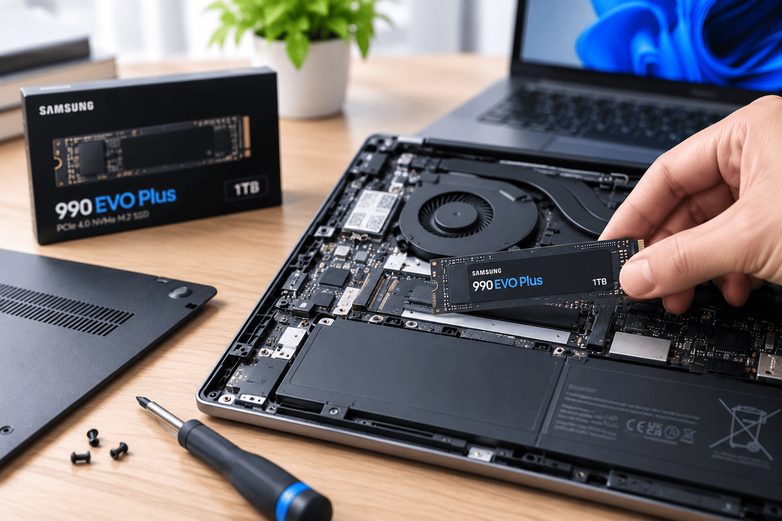 SSD M.2 NVMe dùng để nâng cấp dung lượng laptop