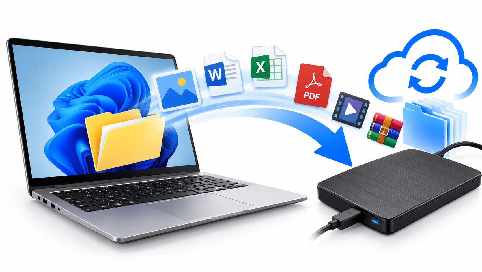 Sao lưu dữ liệu laptop trước khi cài lại Windows