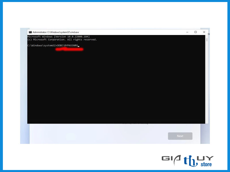 Dùng câu lệnh trong Command Prompt để cài đặt win 11