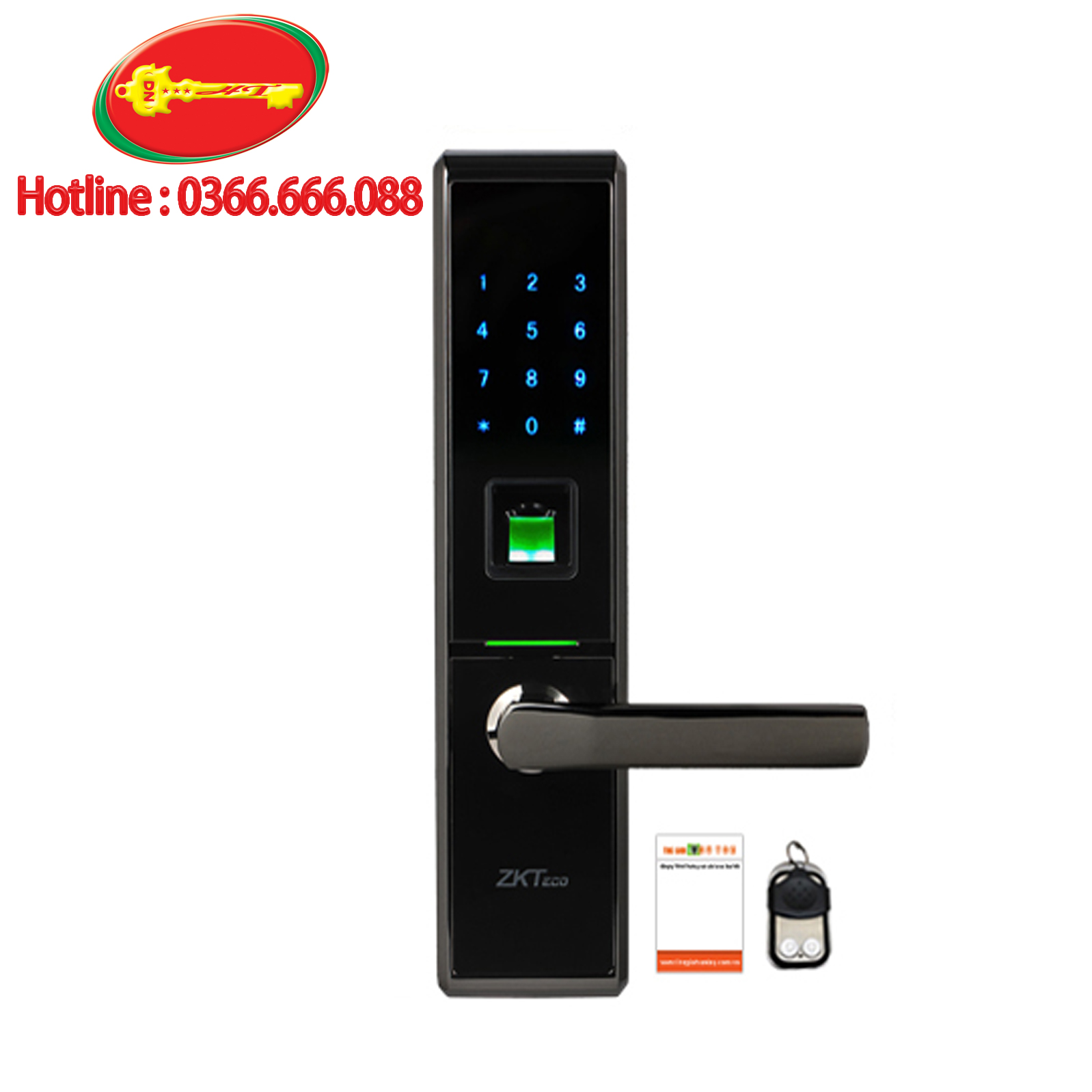 KHÓA CỬA VÂN TAY + THẺ + ĐIỀU KHIỂN ZKTECO TL100