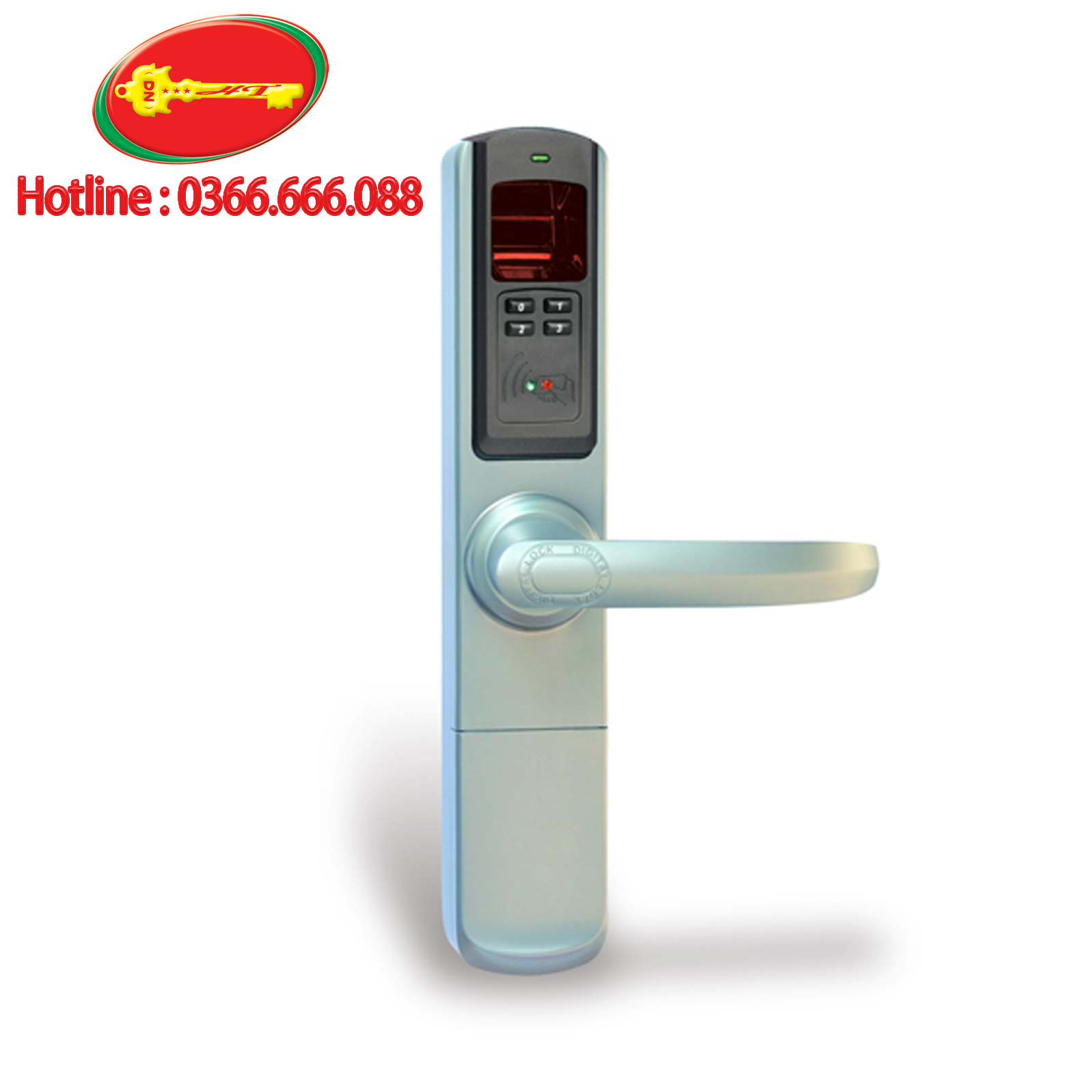 KHÓA CỬA VÂN TAY THẺ ADEL 5500 (MÀU BẠC)