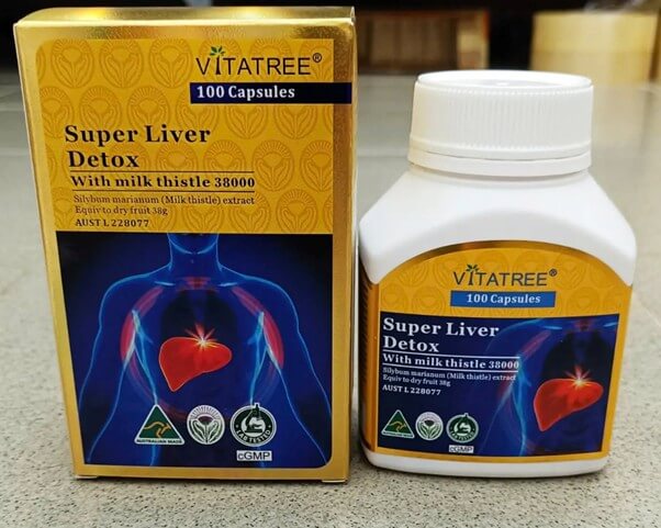 Thực phẩm chức năng giải độc gan Vitatree Super Liver Detox with Milk Thistle