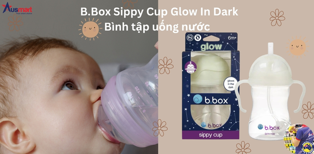 Bình tập uống nước phát sáng B.Box Sippy Cup Glow In Dark