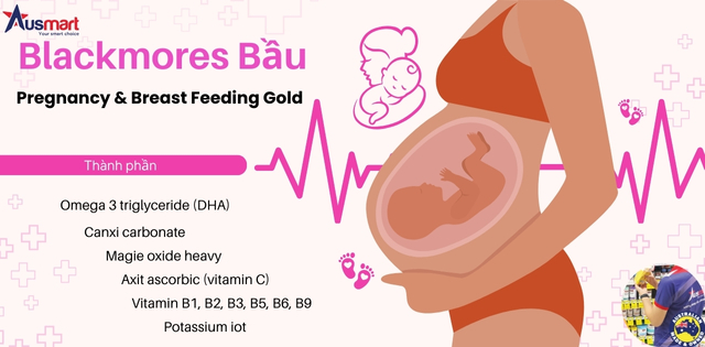 Thành phần viên uống Blackmores Bầu Pregnancy & Breast Feeding Gold Thành phần viên uống Blackmores Bầu Pregnancy & Breast Feeding Gold