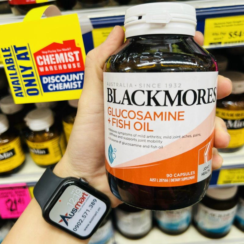 Hình ảnh Blackmores Glucosamine Fish Oil bổ xương khớp của Úc