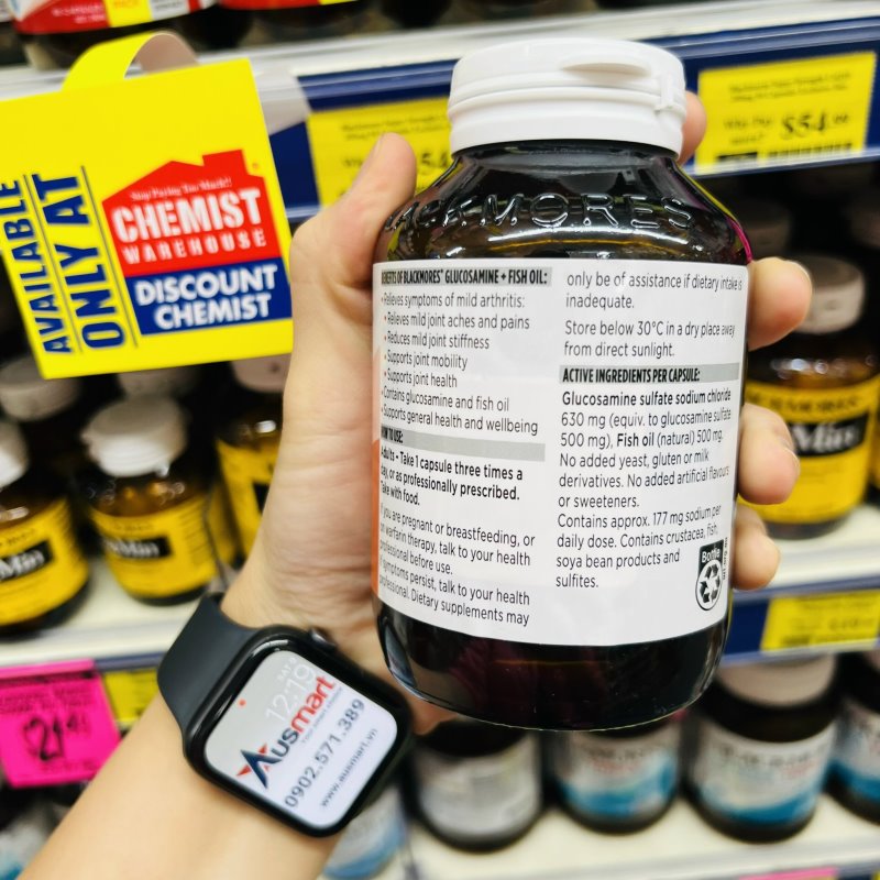 Thành phần Blackmores Glucosamine Fish Oil của Úc